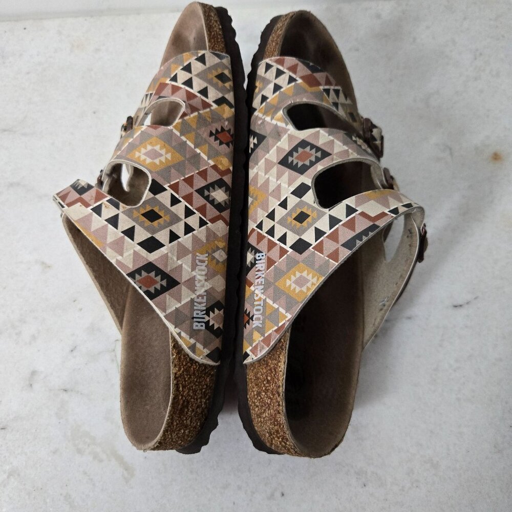 Birkenstock Florida Size 8 Fresh Vegan Ethno Mocha Birko-Flor Sandals - Picture 10 of 14